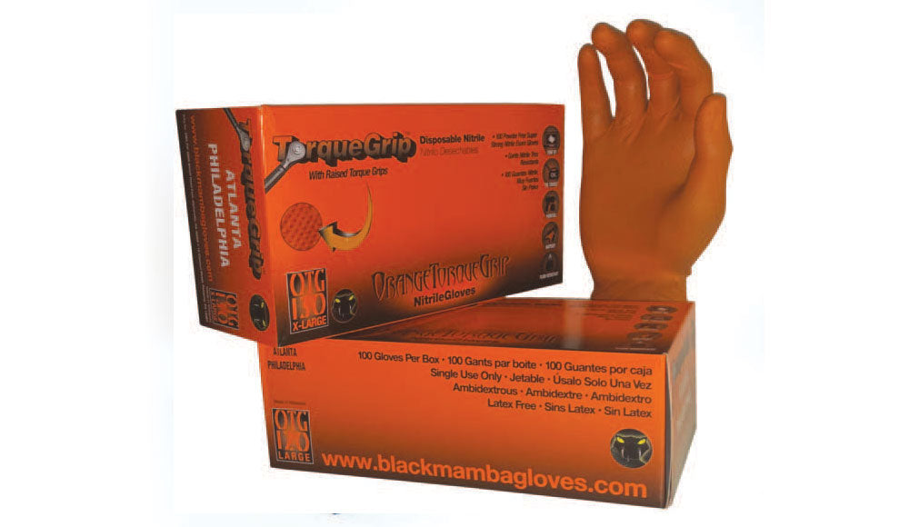 Black Mamba's Orange Torque Grip Gloves