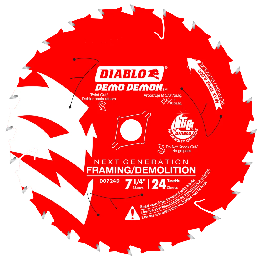 Diablo 7-1/4 in. 24-Teeth Demo Demon™ Circular Saw Blade