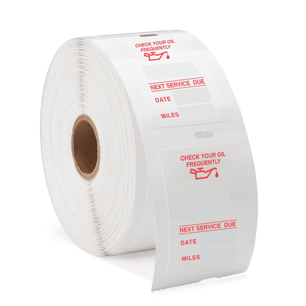 Petoskey Plastics Generic Write-On Low Tack Red Oil Can Image Labels