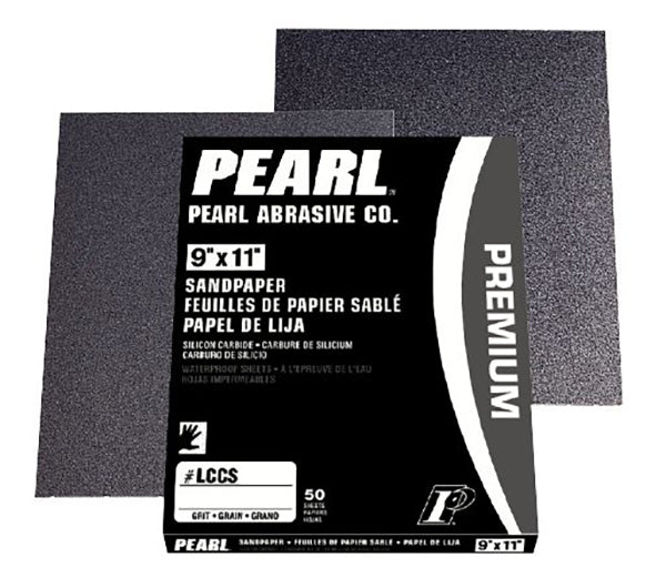 Pearl Abrasive 320 grit 9" x 11" Premium Silicon Carbide Sandpaper Sheets