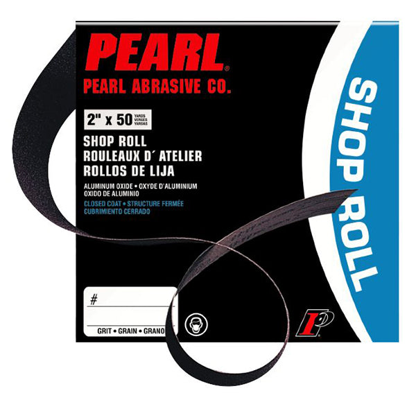 Pearl 1-1/2" x 120 Grit x 50 yds. Premium Aluminum Oxide Shop Rolls for Metal