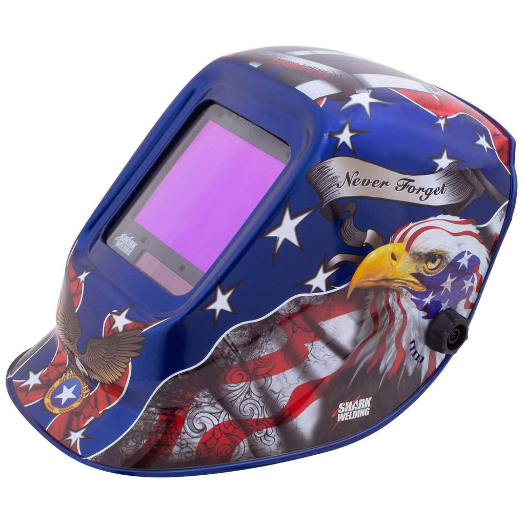 Shark Anniversary 9/11 Welding Helmet with Full View Expert Pro Auto-Darkening Lens – ADF820S