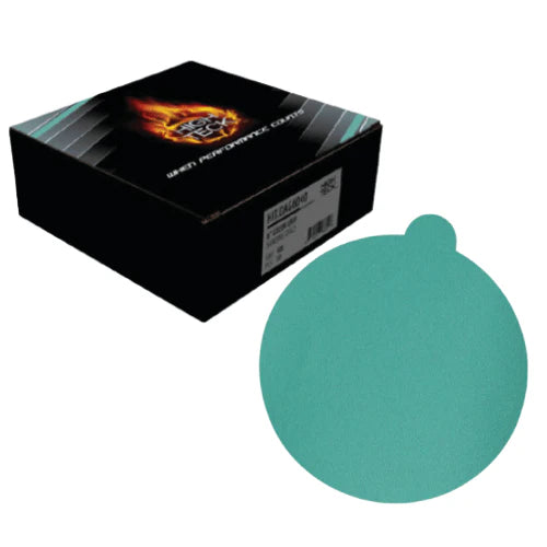High Teck Abrasives 6" x 80 Grit Green PSA - DA Paper - 50ct.
