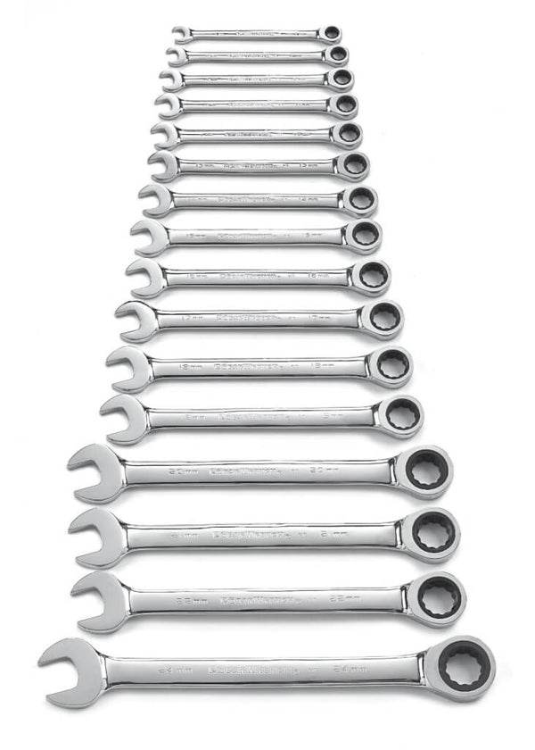 GearWrench 16 pc. Metric Combination Ratcheting Set