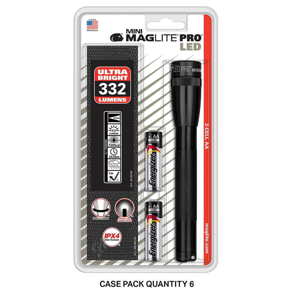 Mini Maglite Pro LED 2 AA Holster Pack - Black