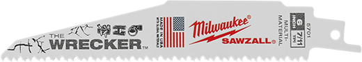 Milwaukee 6" x 7/11 TPI The WRECKER™ Multi-Material SAWZALL® Blade